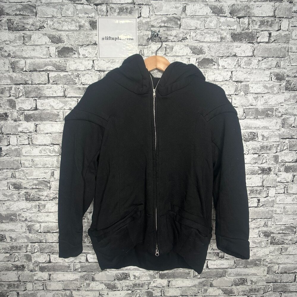 EUC JNBY Black Zip Up Hoodie Size Large (100% Cotton)